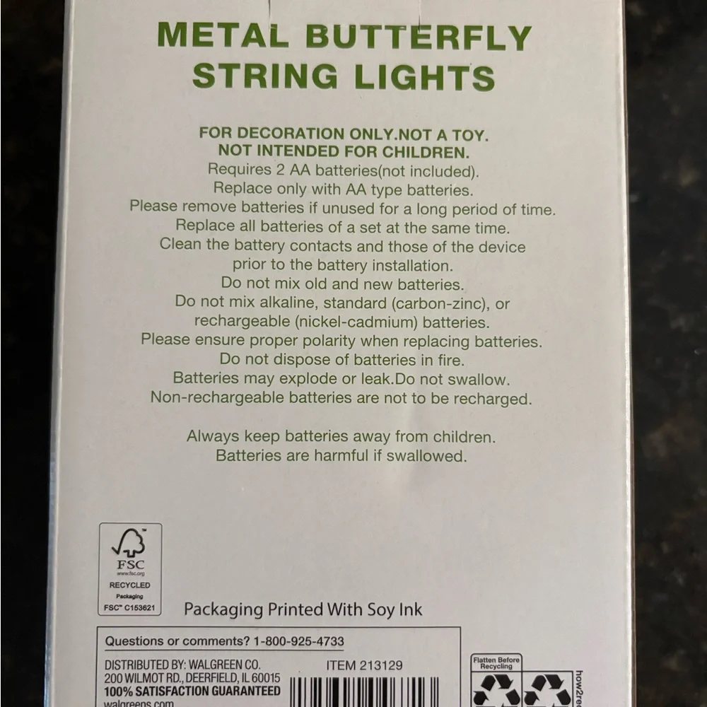 Metal Butterfly String Lights - Multicolor